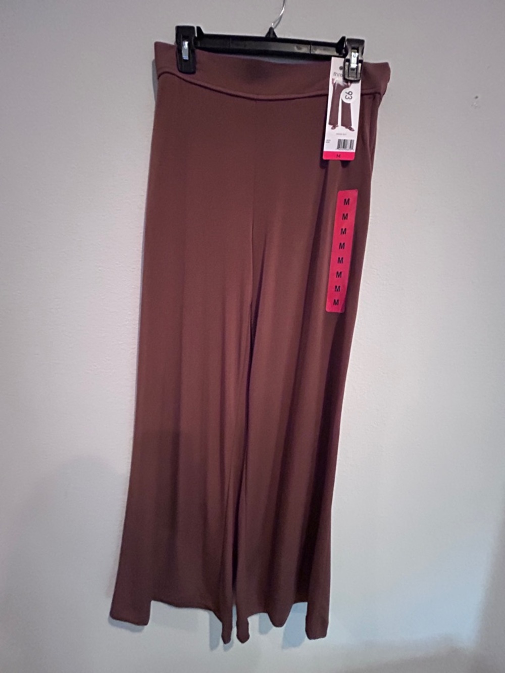 Three Dots Chocolate Brown Wide-Leg Knit Pants